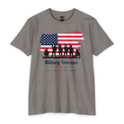 SLYR Apparel Military Veterans American flag tribute T-shirt - product mockup 4 with Thank You for Your Service design