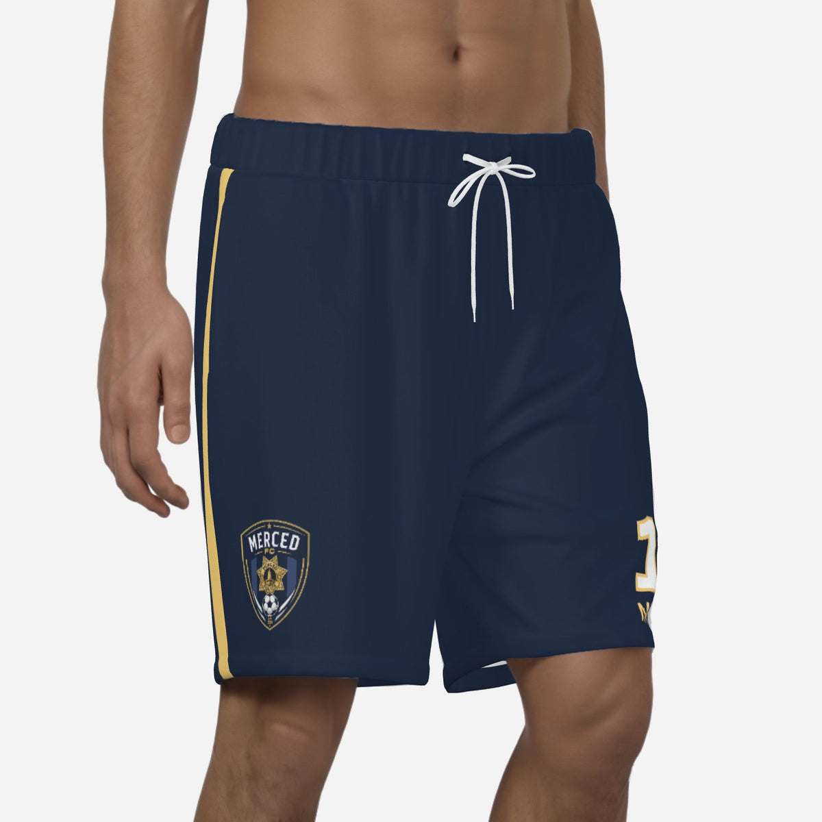 SLYR Apparel #14 MPOA Soccer Shorts for the Merced Police Officers Association Football Club