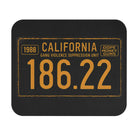 California License Plate Mouse Pad — 186.22 Retro Plate Desk Mat 9"X8" by SLYR Apparel — product image 1