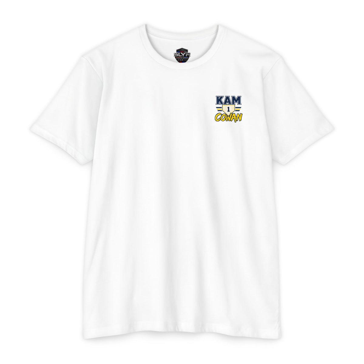 Kam Cowan youth baseball apparel product mockup - SLYR Apparel