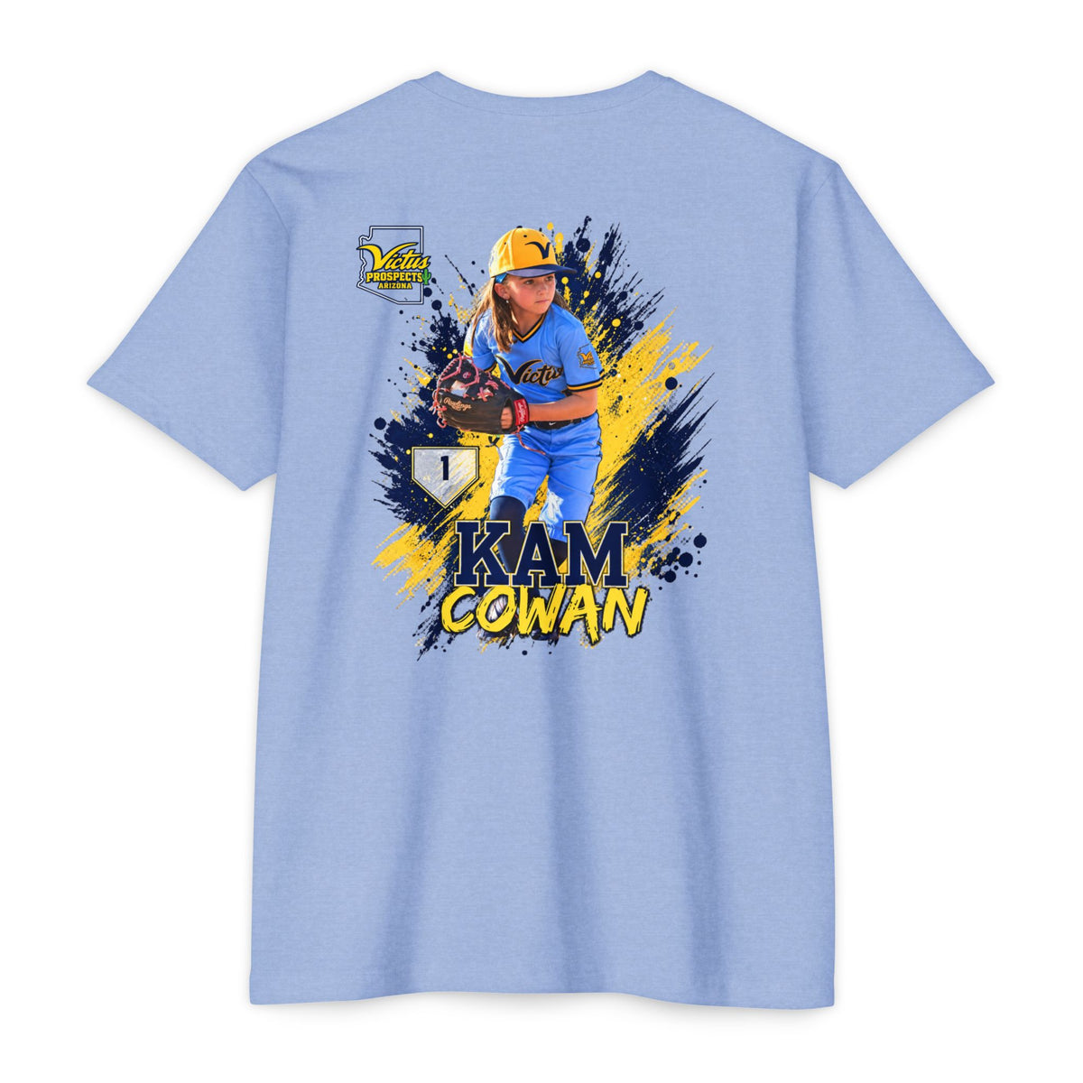 Kam Cowan custom baseball name and number tee - SLYR Apparel
