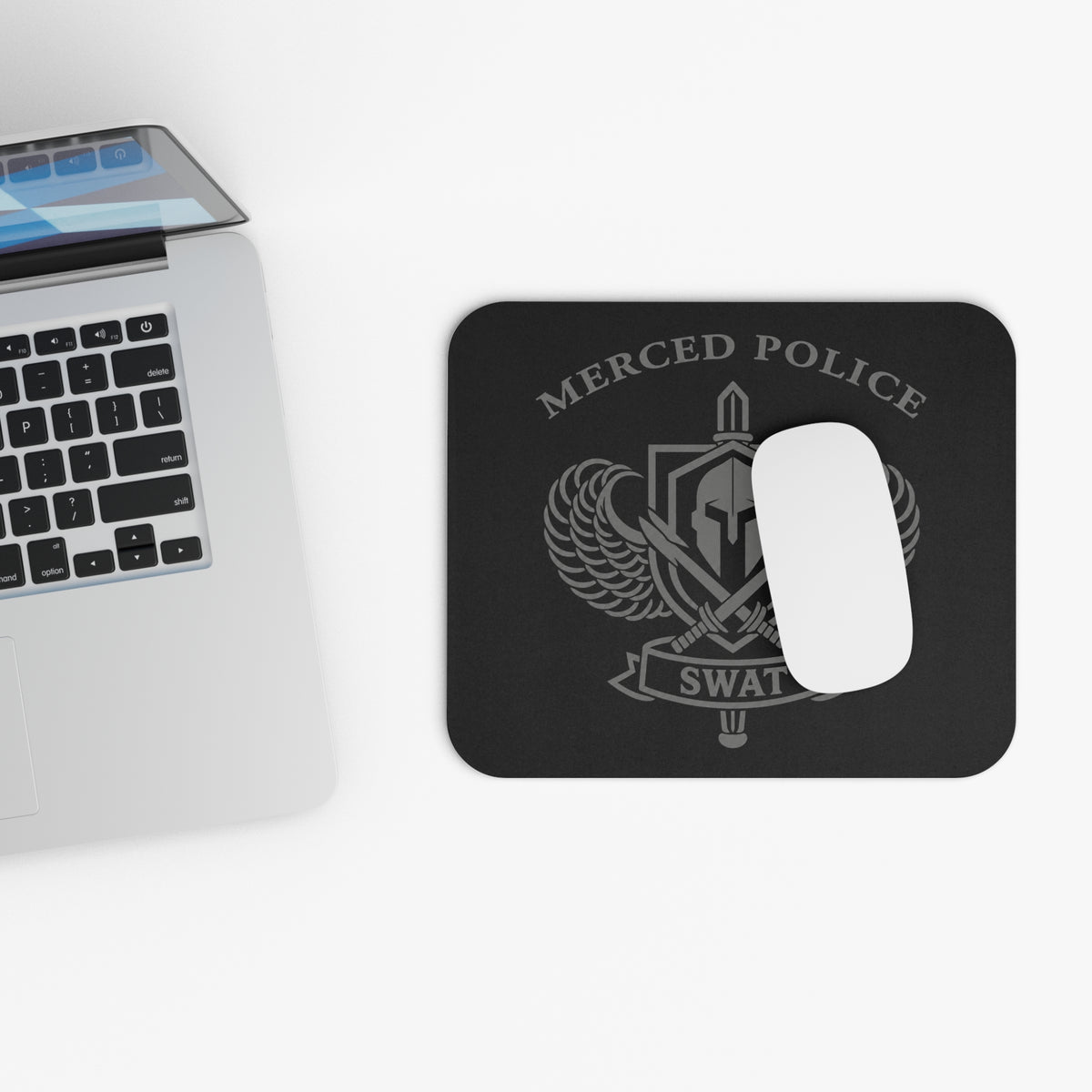 Merced Police SWAT Mouse Pad 9"x8" by SLYR Apparel — product image 4