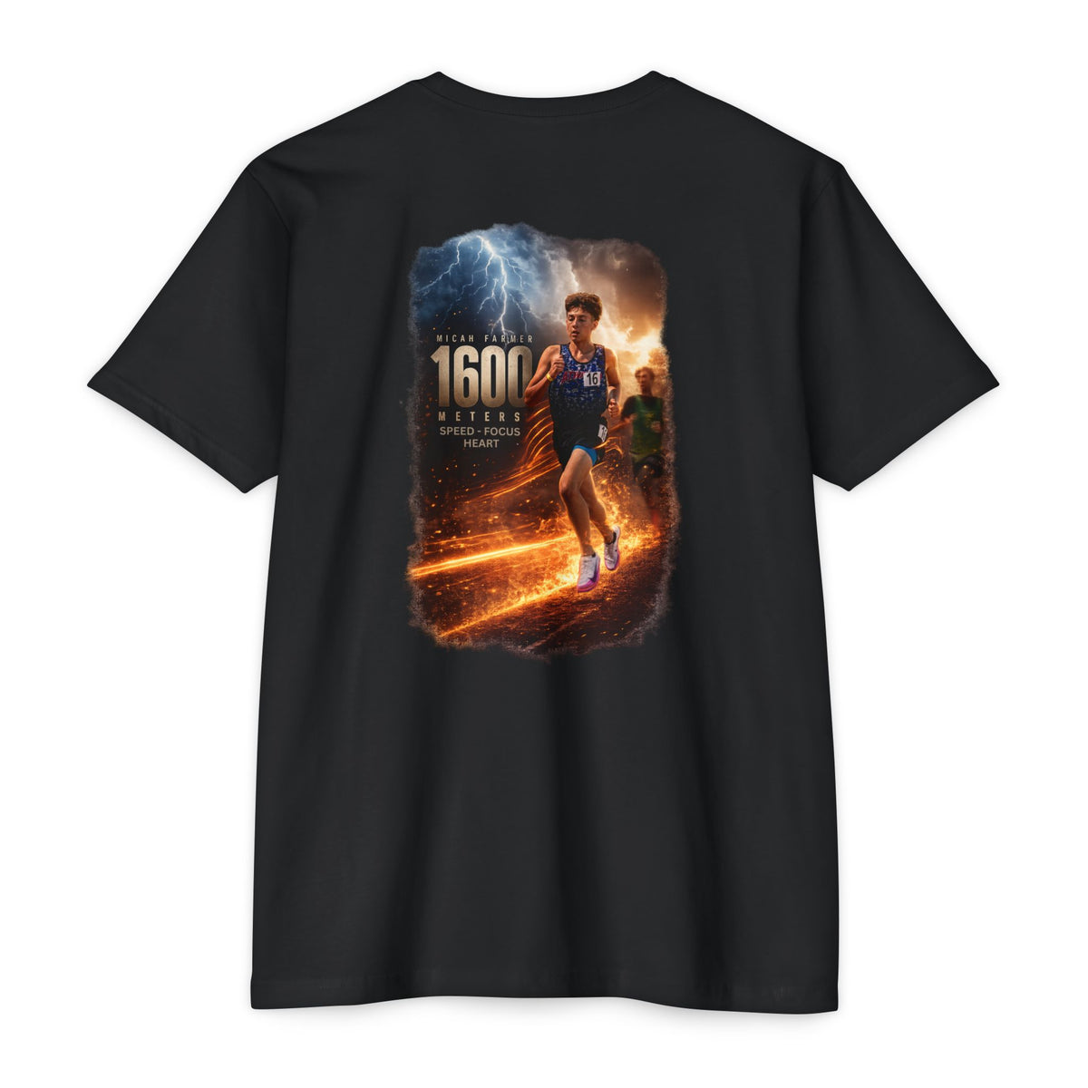 Micah Farmer track and field support T-shirt by SLYR Apparel - product view 1