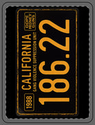 GVSU 186.22 fleece blanket with black-and-yellow California license-plate-inspired graphic