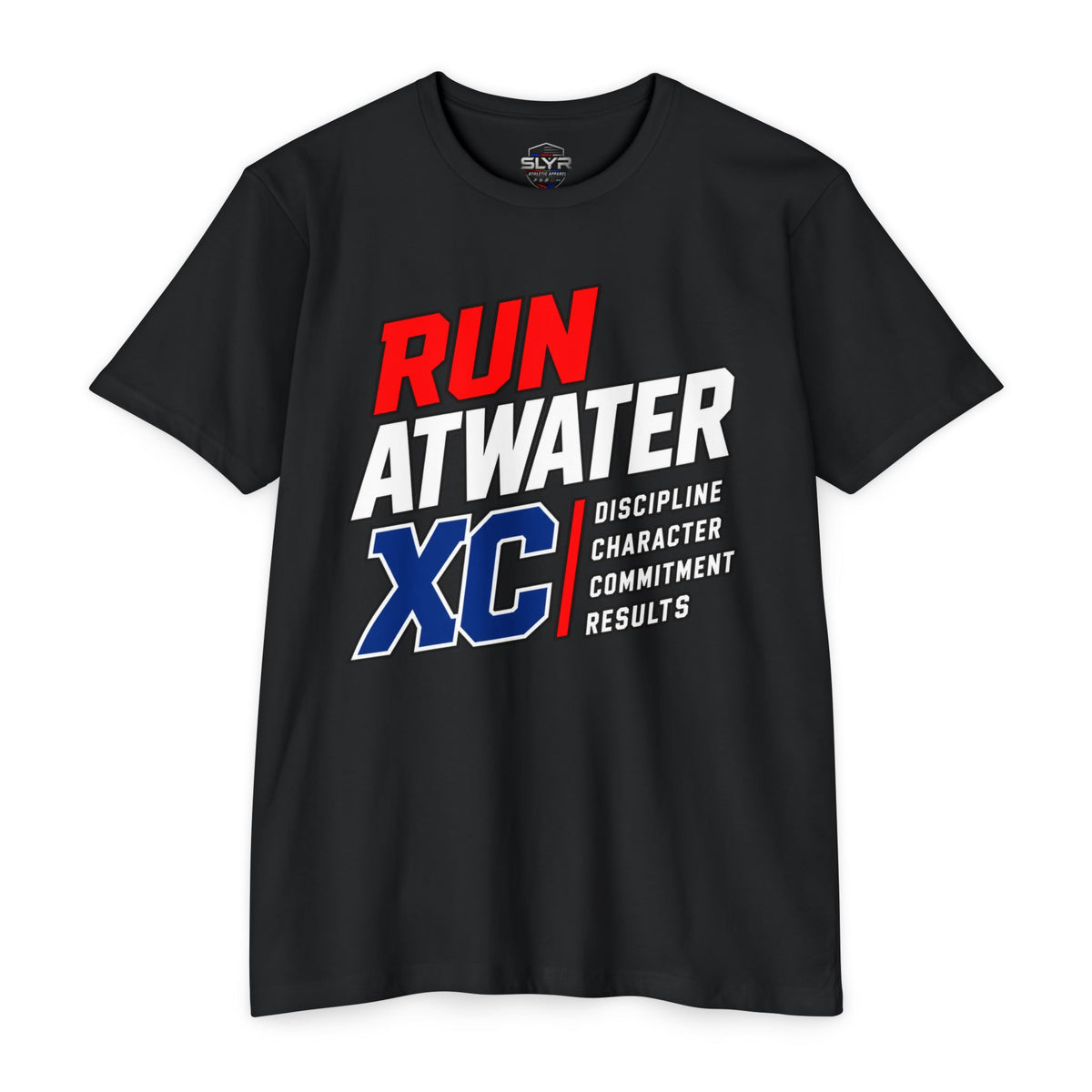 Run Atwater XC team T-shirt Discipline Character Commitment Results by SLYR Apparel — view 1