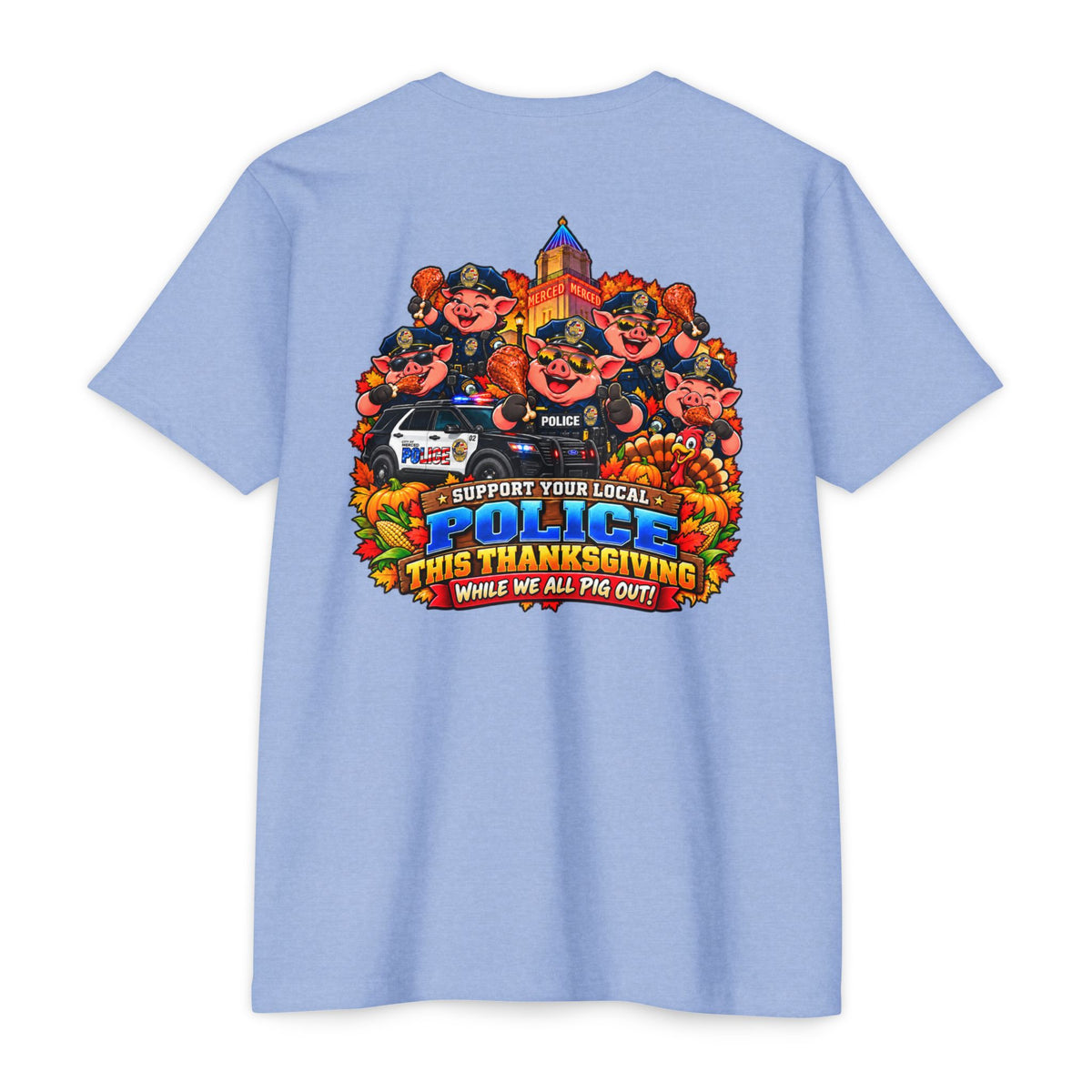 SLYR Apparel Support Your Local Police Thanksgiving T-Shirt