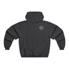 SLYR Apparel Military Shield Graphic Hoodie with distressed military-inspired shield graphics