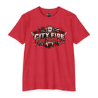 City Fire flag football graphic T-shirt by SLYR Apparel - product view 2