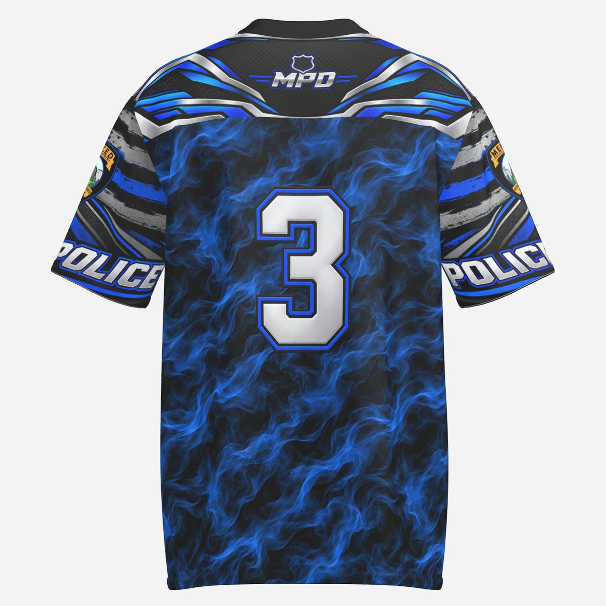 SLYR Apparel number 3 City Police athletic jersey product photo 2