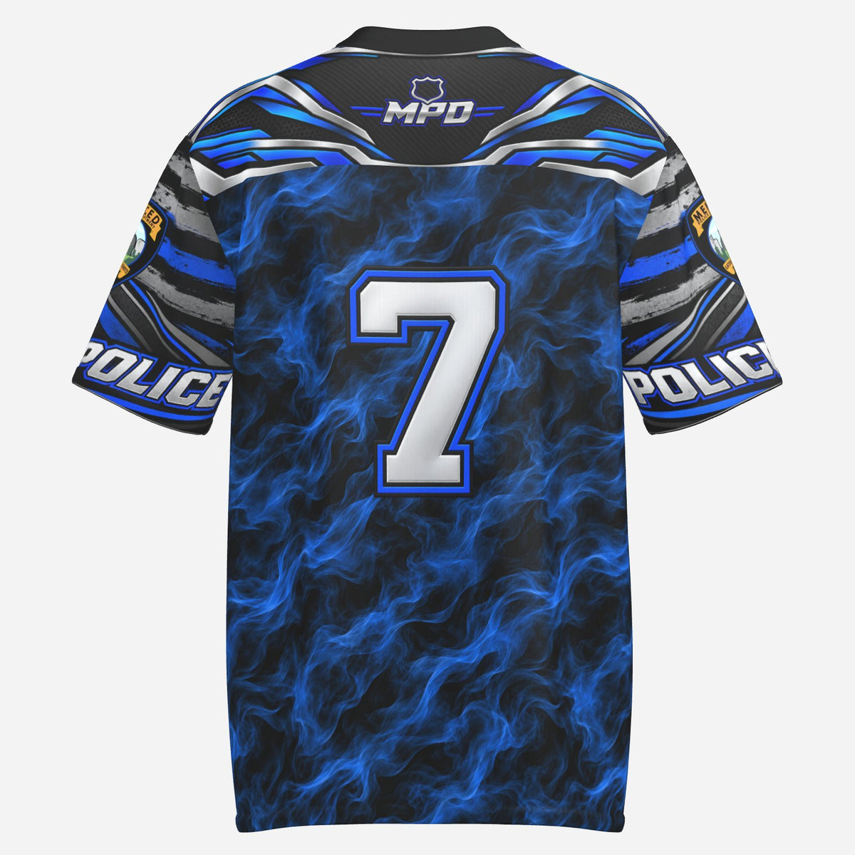 SLYR Apparel number 7 City Police athletic jersey product photo 2