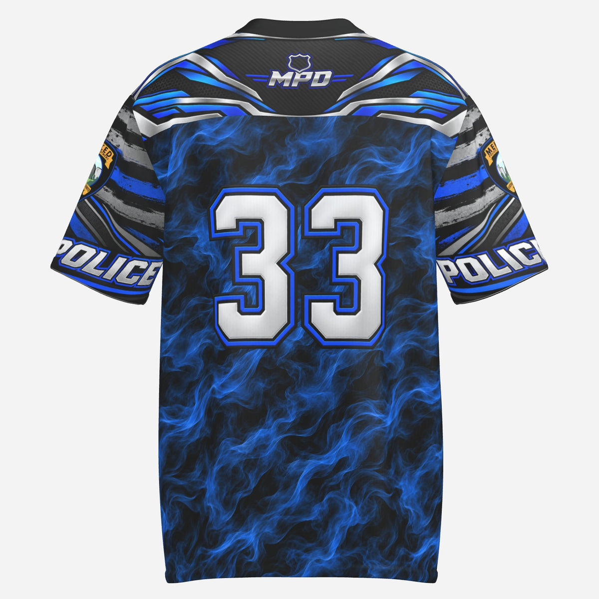 SLYR Apparel number 33 City Police athletic jersey product photo 2