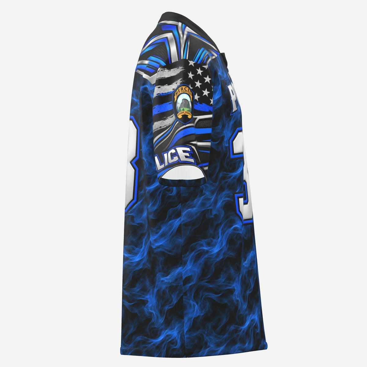 SLYR Apparel number 33 City Police athletic jersey product photo 3