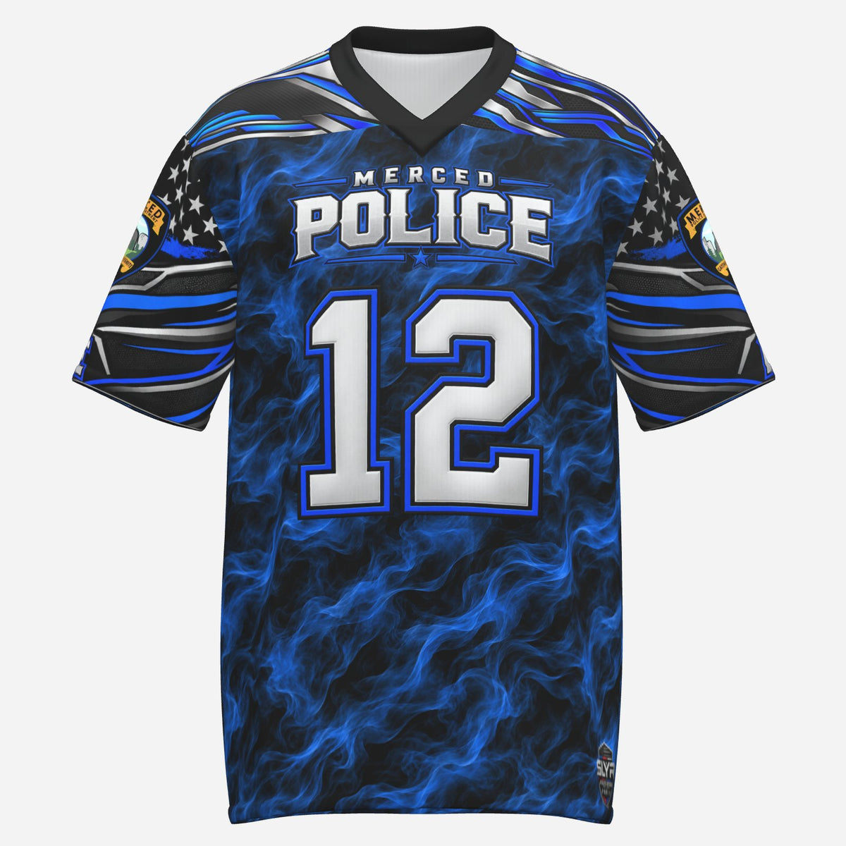 SLYR Apparel number 12 City Police athletic jersey product photo 1