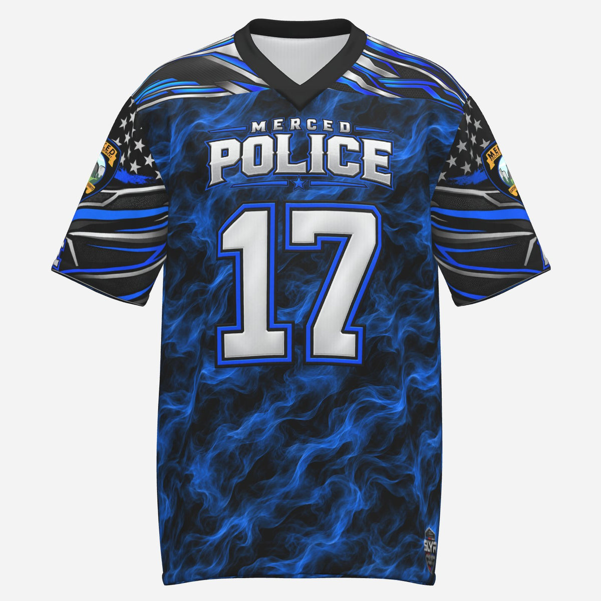 SLYR Apparel number 17 City Police athletic jersey product photo 1