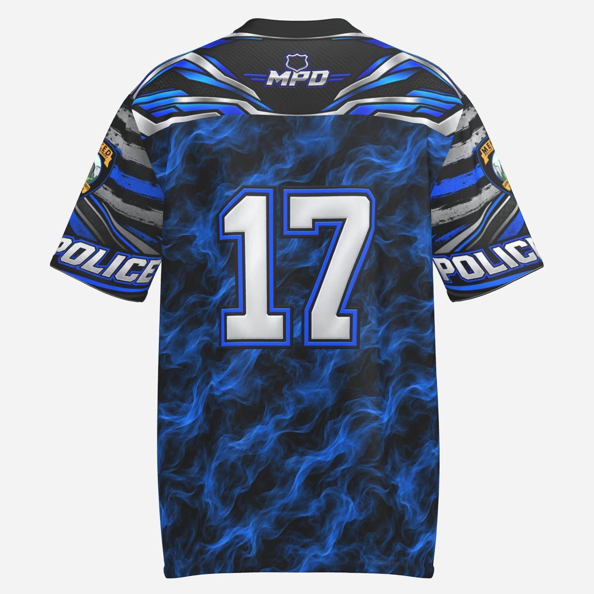 SLYR Apparel number 17 City Police athletic jersey product photo 2