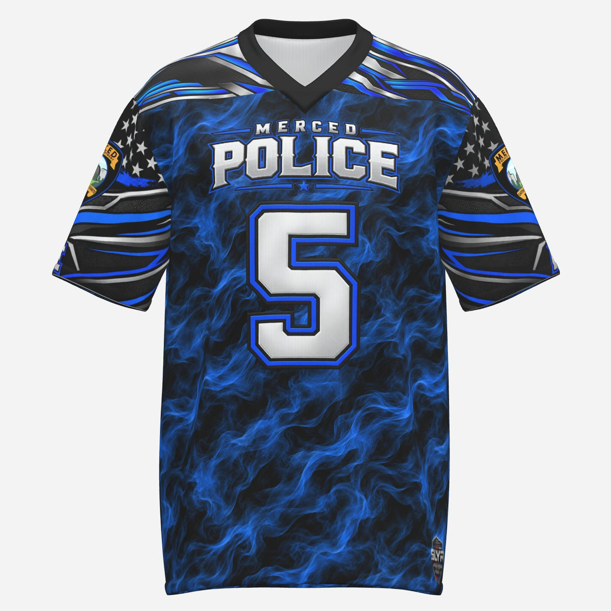 SLYR Apparel number 5 City Police athletic jersey product photo 1
