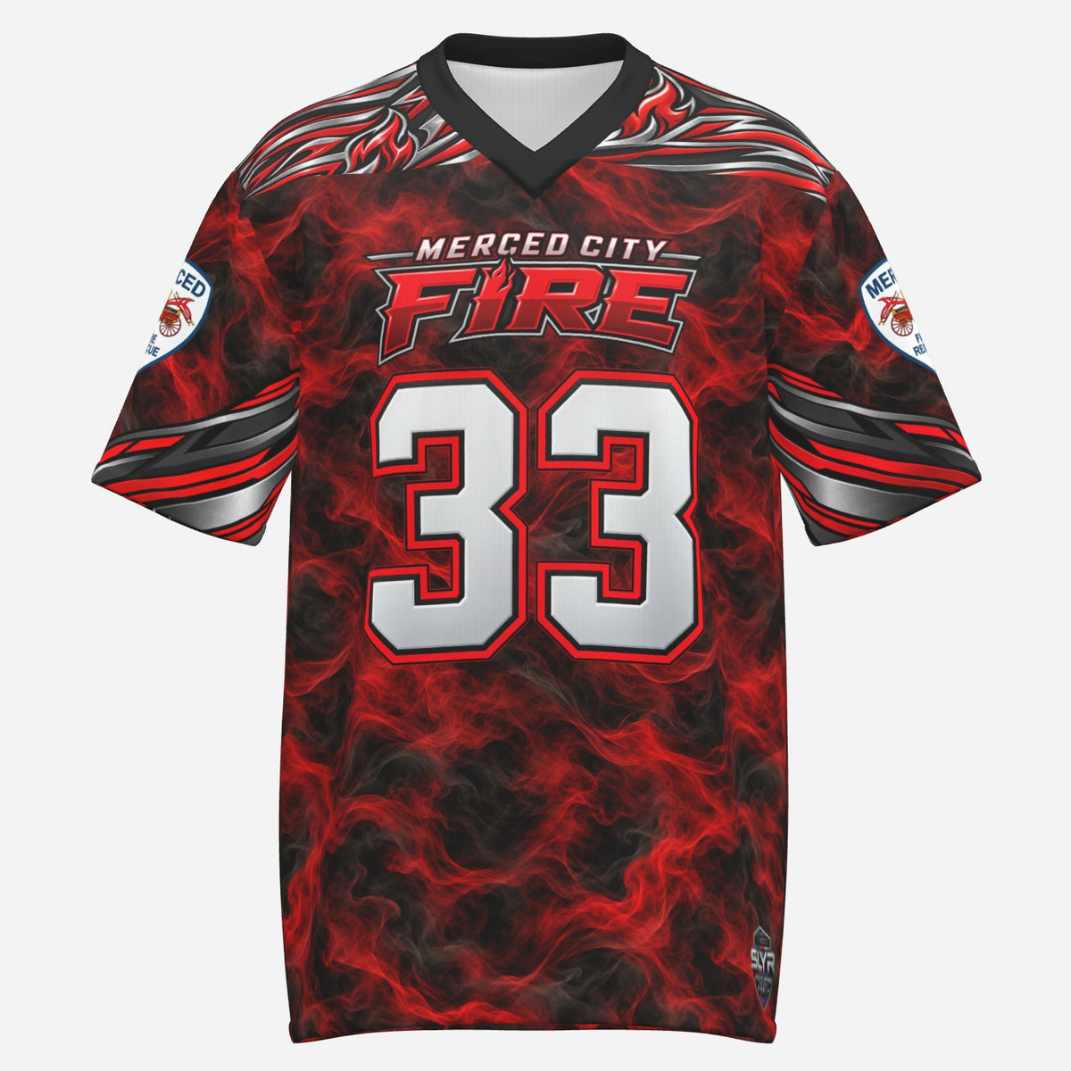 SLYR Apparel City Fire athletic jersey number 33, product image 1