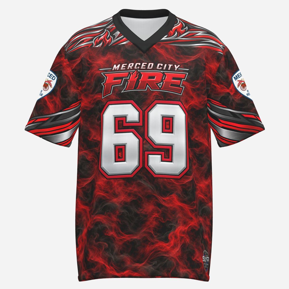 SLYR Apparel City Fire athletic jersey number 69, product image 1