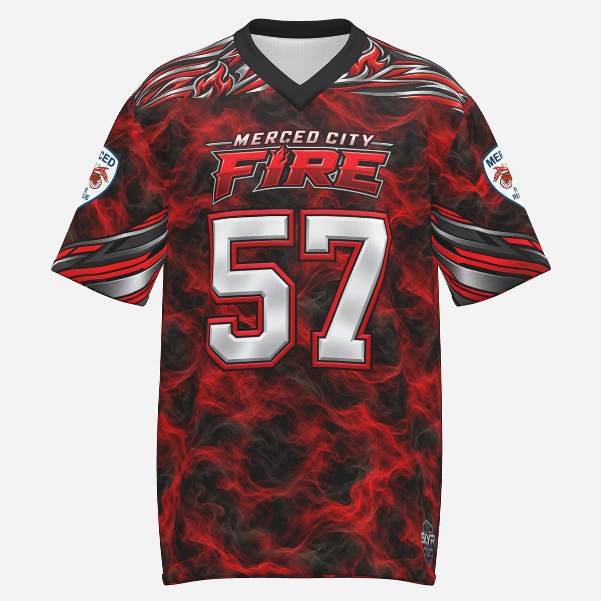 SLYR Apparel City Fire athletic jersey number 57, product image 1