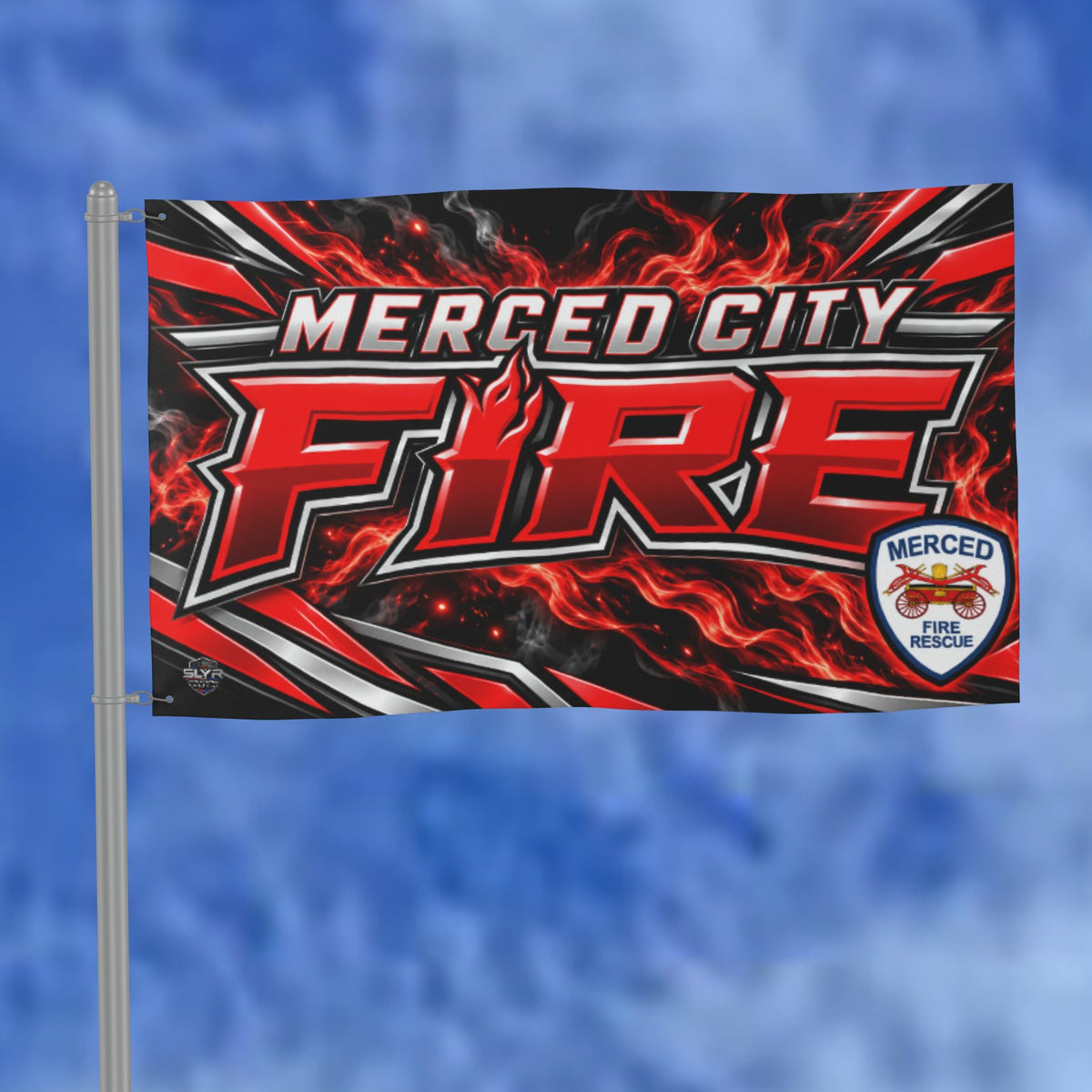 City Fire Athletic Flag 3 by 5 foot firefighter sports flag – SLYR Apparel product image 1