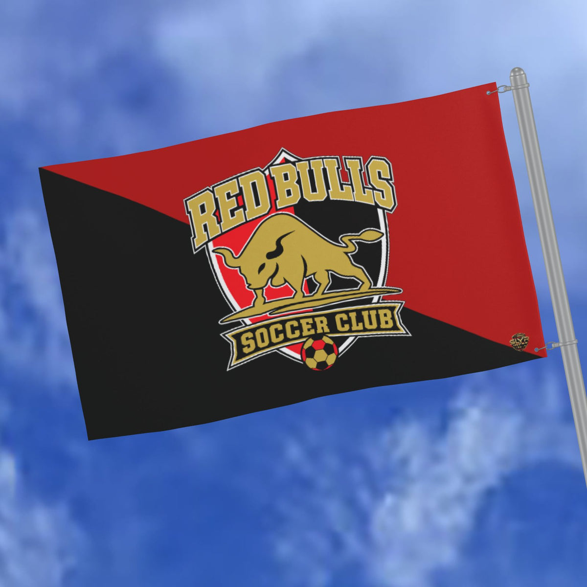 Red Bulls Soccer Club 3 by 5 foot flag by SLYR Apparel - product image 2