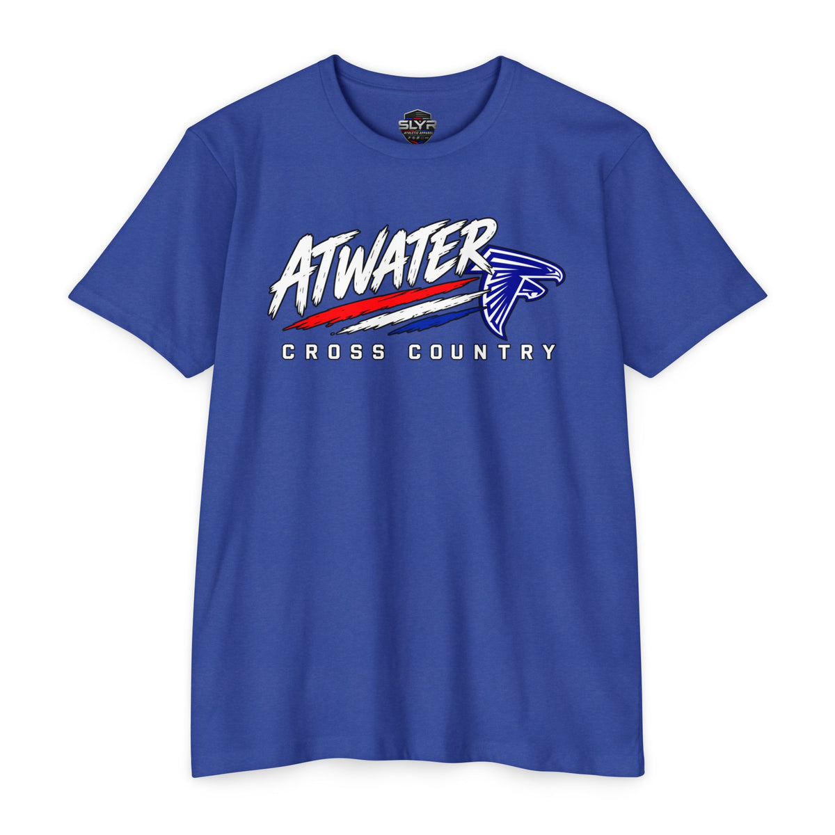Atwater Cross Country retro Falcon track T-shirt by SLYR Apparel — product view 5