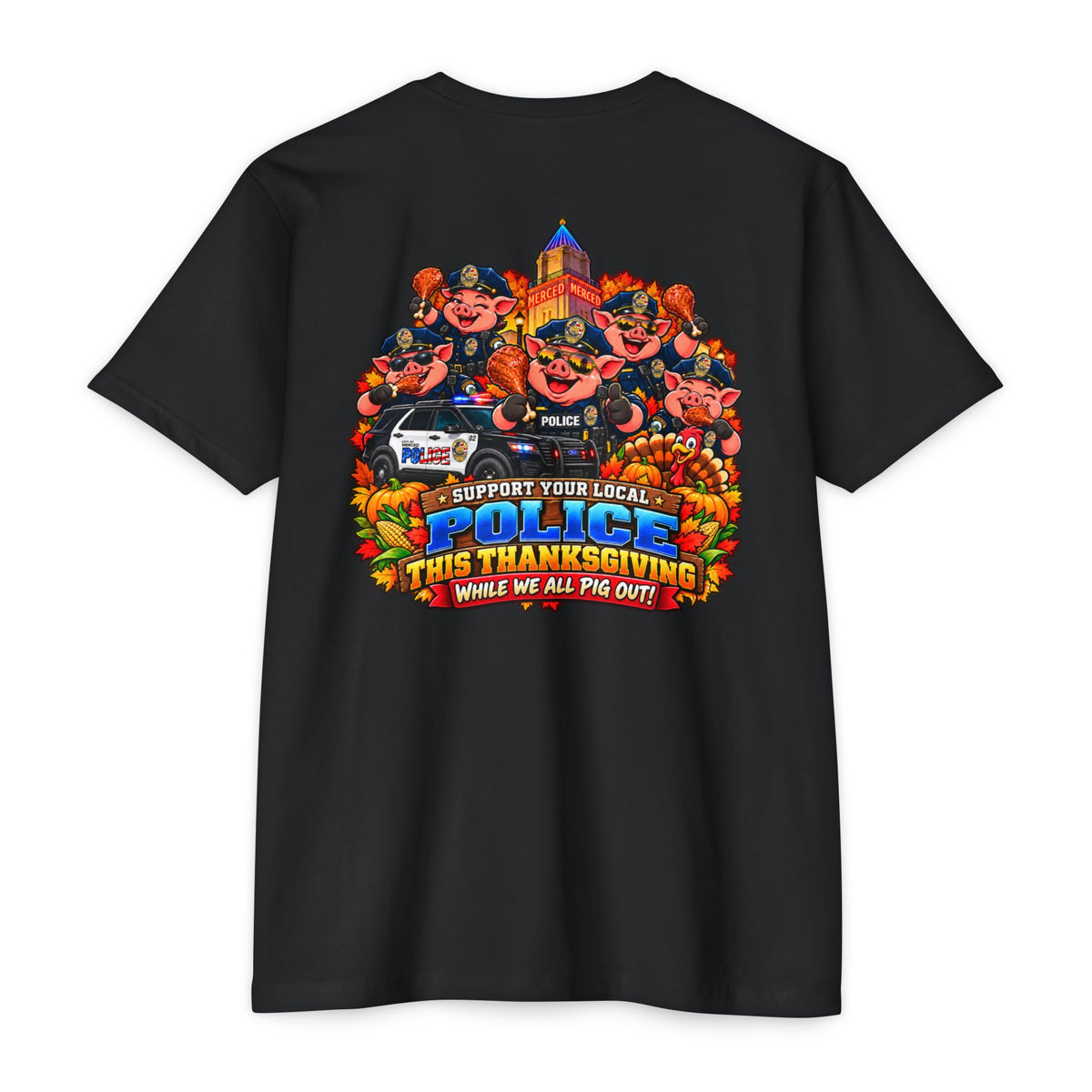 SLYR Apparel Support Your Local Police Thanksgiving T-Shirt