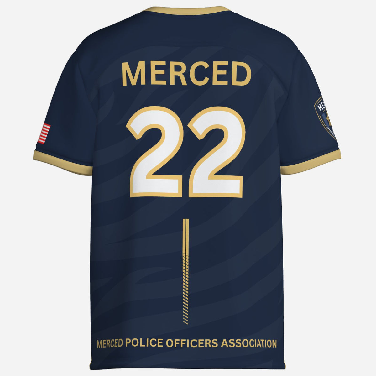 SLYR Apparel #22 MPOA Soccer Jersey for the Merced Police Officers Association Football Club