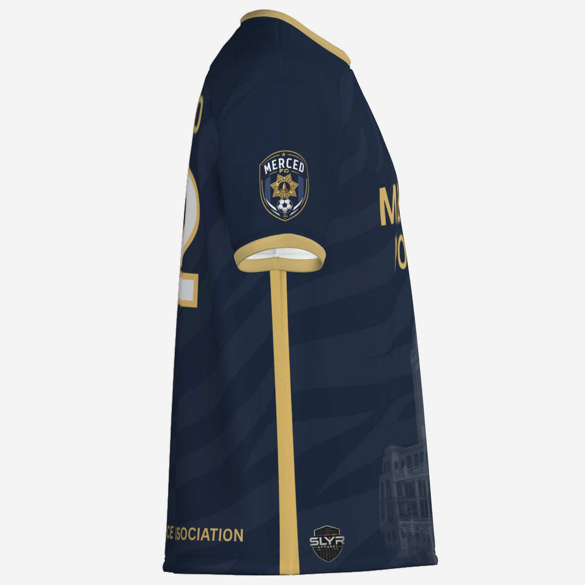 SLYR Apparel #22 MPOA Soccer Jersey for the Merced Police Officers Association Football Club