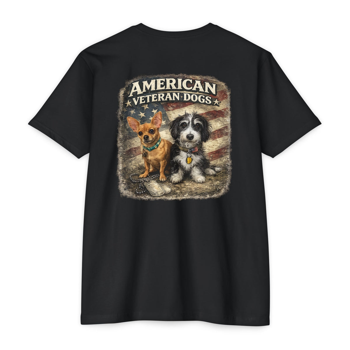 American Veteran Dogs patriotic T-shirt by SLYR Apparel - product view 1
