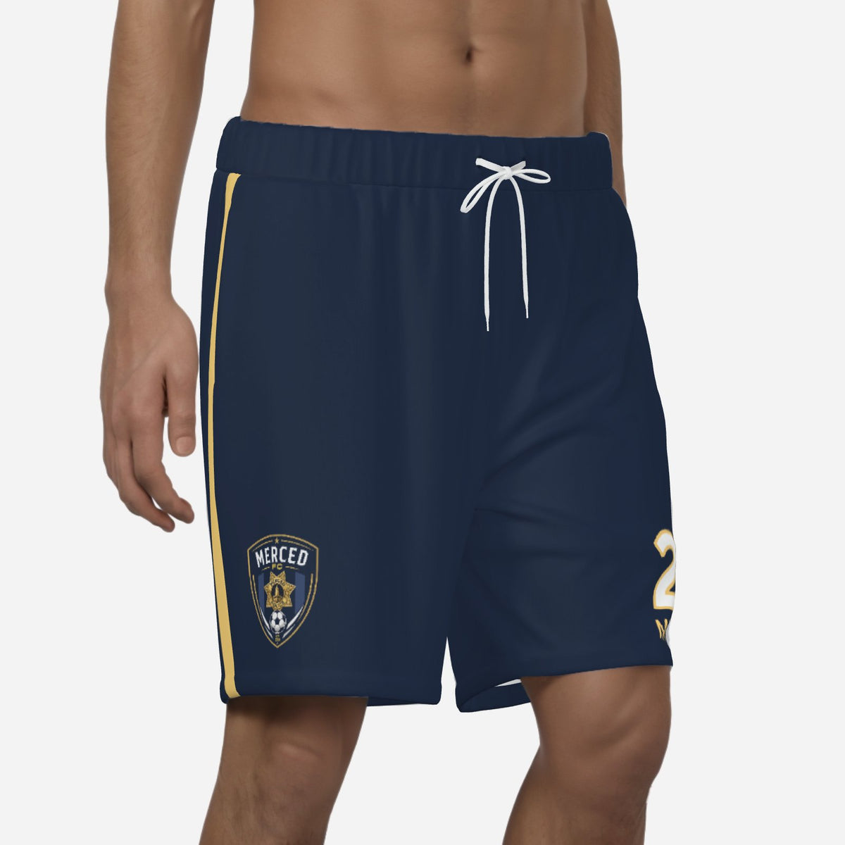 SLYR Apparel #23 MPOA Soccer Shorts for the Merced Police Officers Association Football Club