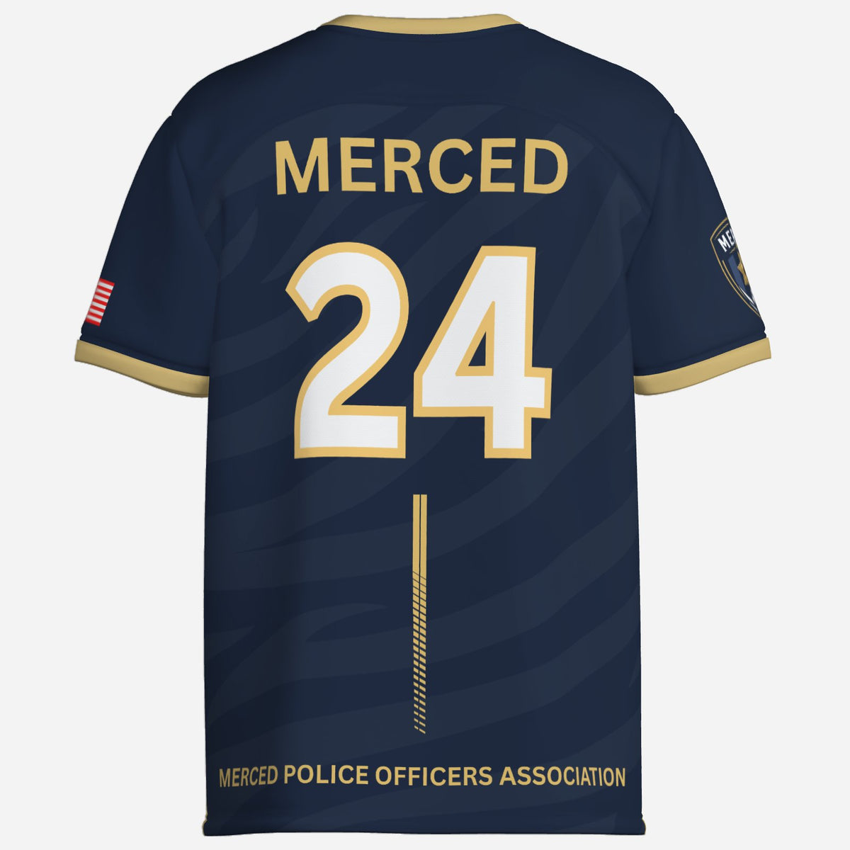SLYR Apparel #24 MPOA Soccer Jersey for the Merced Police Officers Association Football Club