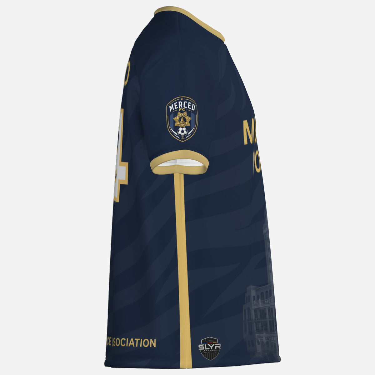 SLYR Apparel #24 MPOA Soccer Jersey for the Merced Police Officers Association Football Club