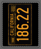 186.22 fleece throw blanket with gray flannel backing and California plate design