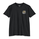 SLYR Apparel Salute to Service American Flag T-Shirt with distressed American flag and military service tribute artwork