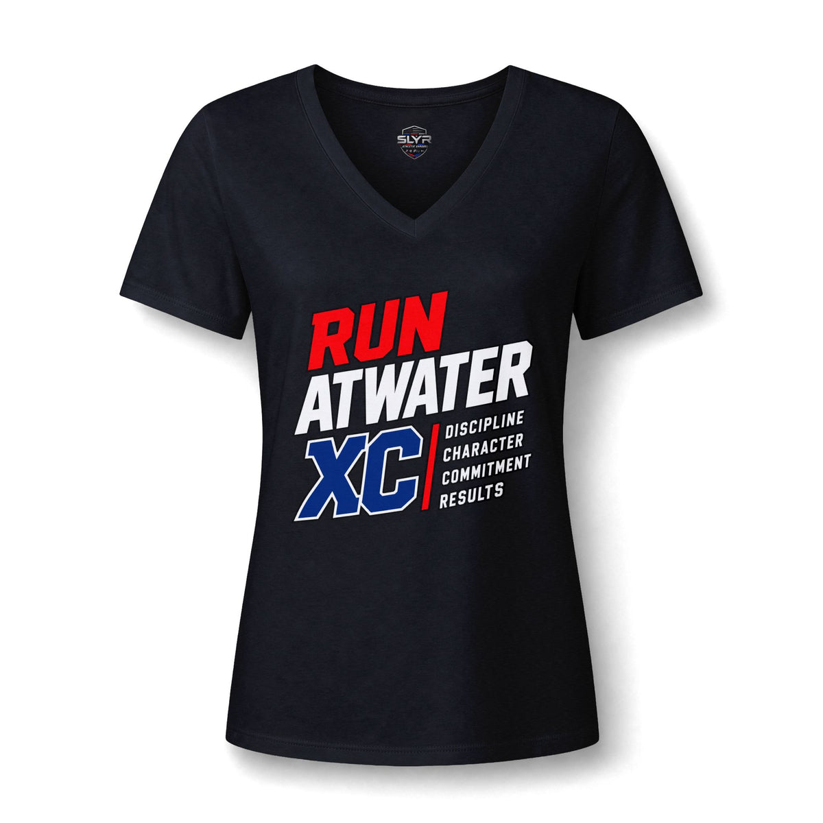 Women's Run Atwater XC V-Neck Tee — Cross Country Team Shirt - SLYR Apparel