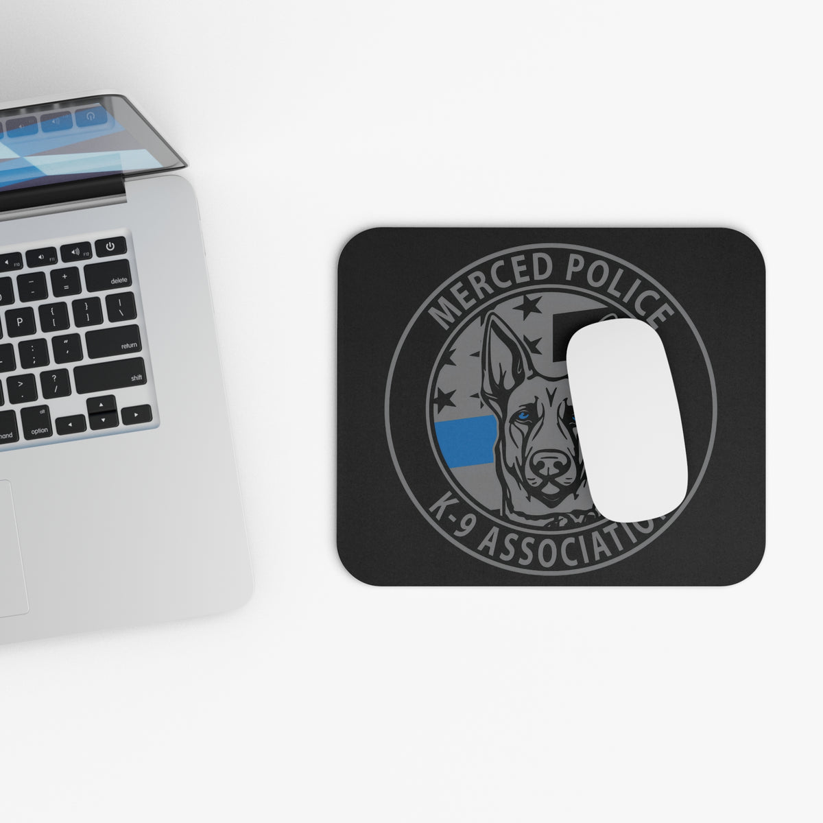 Merced Police K-9 Association Rectangle Mouse Pad 9"x8" by SLYR Apparel — product image 4