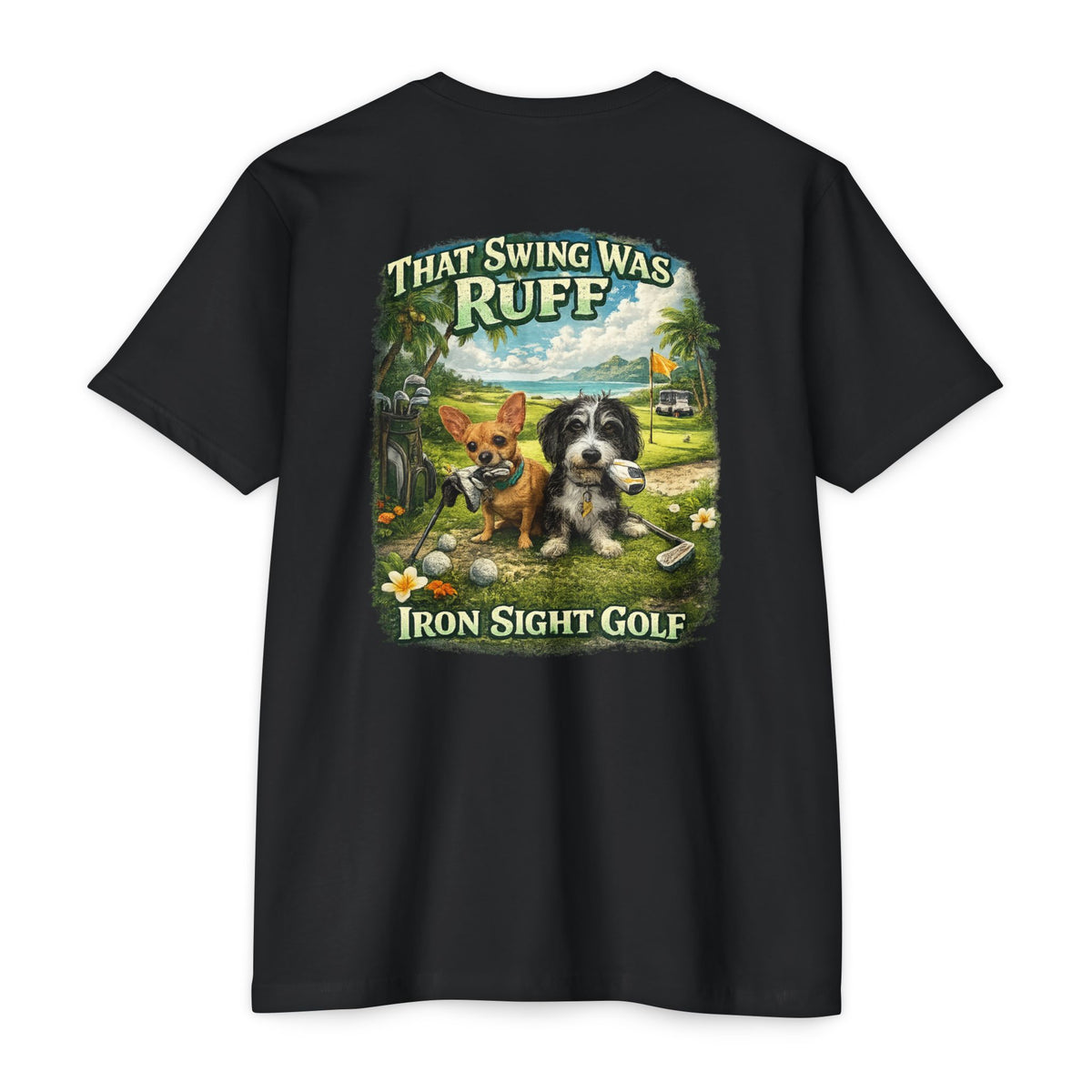 Mischief Dogs golf T-shirt by SLYR Apparel - product view 1