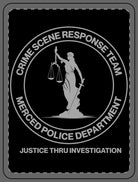 Merced PD Crime Scene Response Team fleece blanket by SLYR Apparel — product view 2