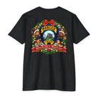 Merced Merry Christmas graphic black T-shirt, festive holiday design
