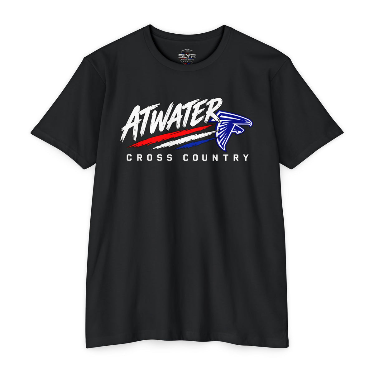 Atwater Cross Country retro Falcon track T-shirt by SLYR Apparel — product view 4