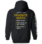 List of My Favorite Beers T-Shirt - SLYR Apparel