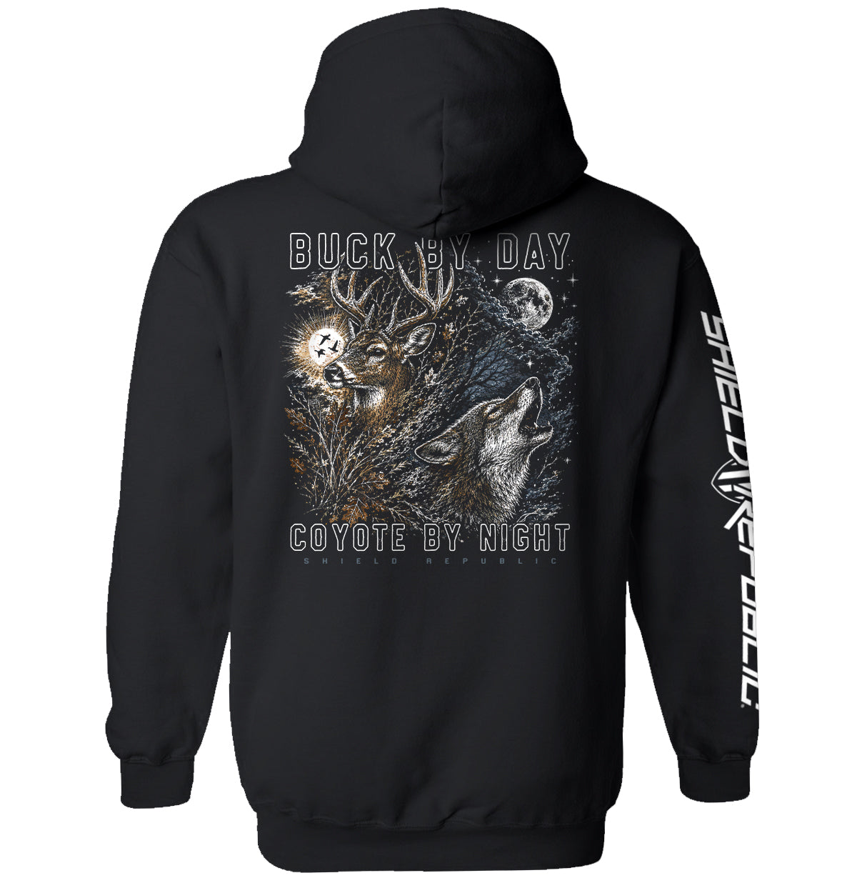 Buck by Day, Coyote by Night T-Shirt - SLYR Apparel