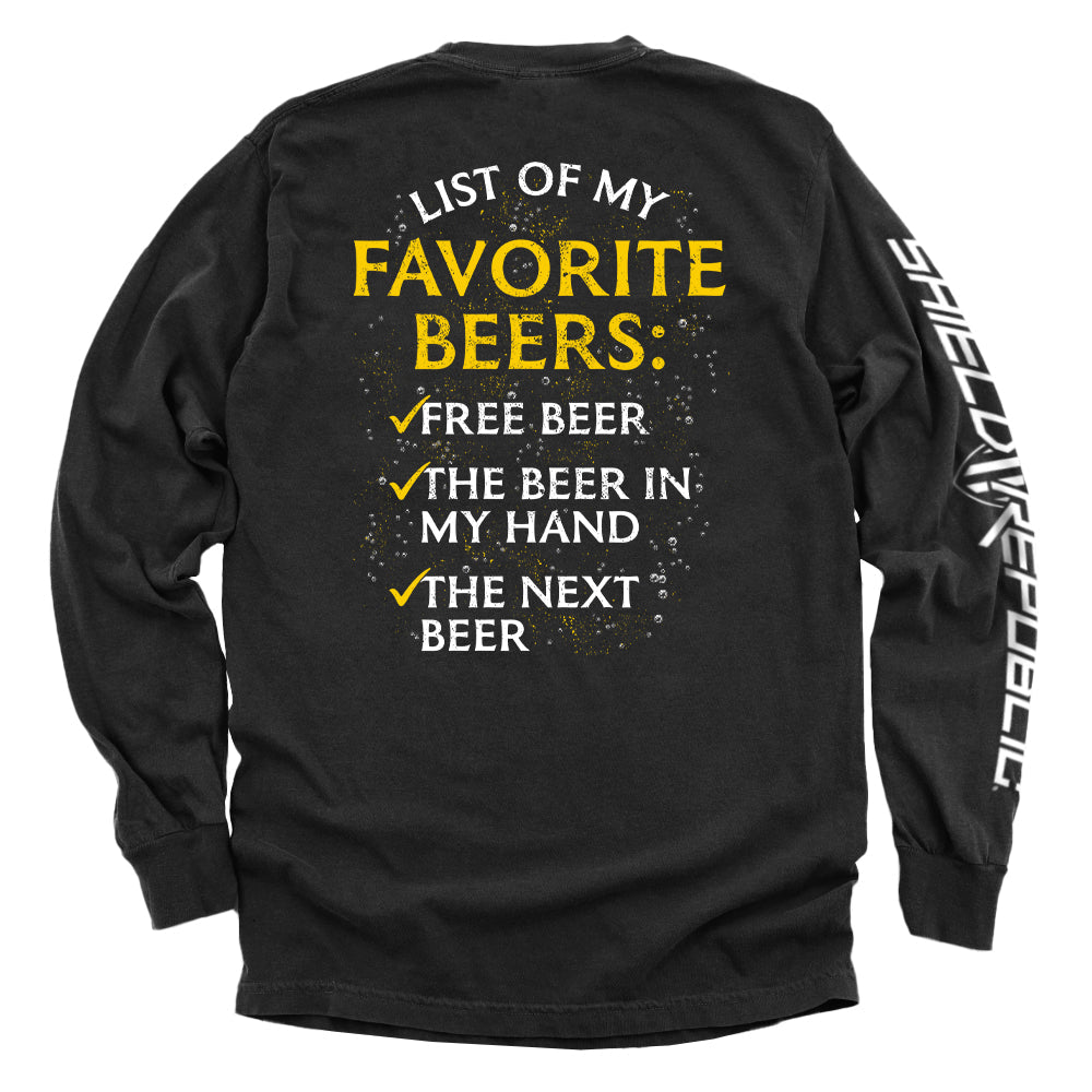 List of My Favorite Beers T-Shirt - SLYR Apparel