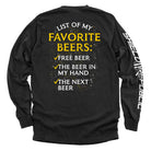 List of My Favorite Beers T-Shirt - SLYR Apparel