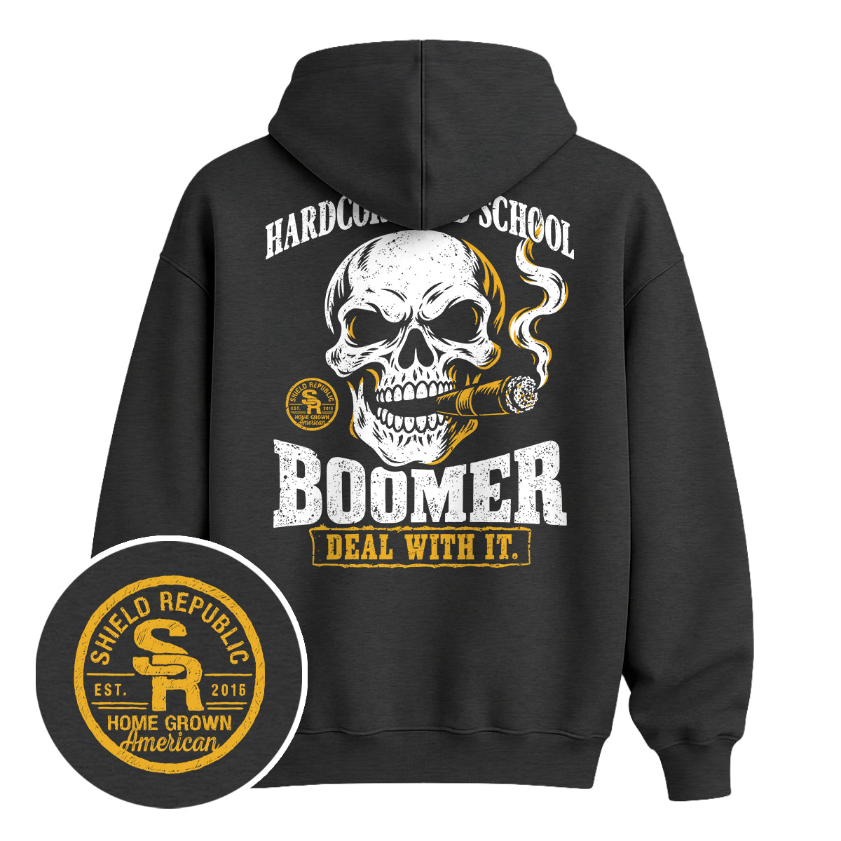 Shield Republic Hardcore, Old School, Boomer – Graphic Apparel