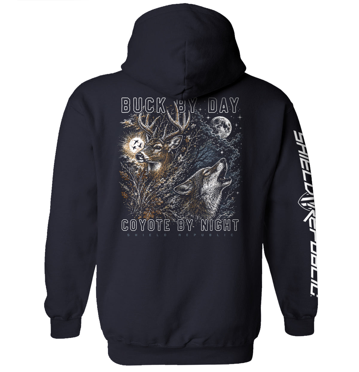 Buck by Day, Coyote by Night T-Shirt - SLYR Apparel