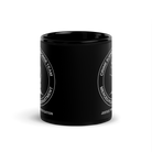 CSRT black ceramic coffee mug by SLYR Apparel — front view