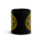 CDC Parole EMU black glossy ceramic coffee mug 11 oz – front view – SLYR Apparel
