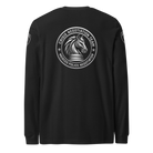 Back view of SLYR Apparel CNT Member Long Sleeve Shirt in black heather